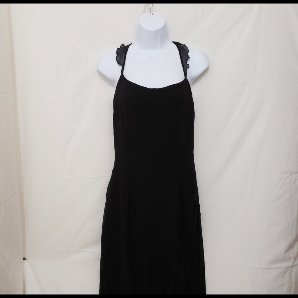 ABS by Allen Schwartz black ruffle dress size 8